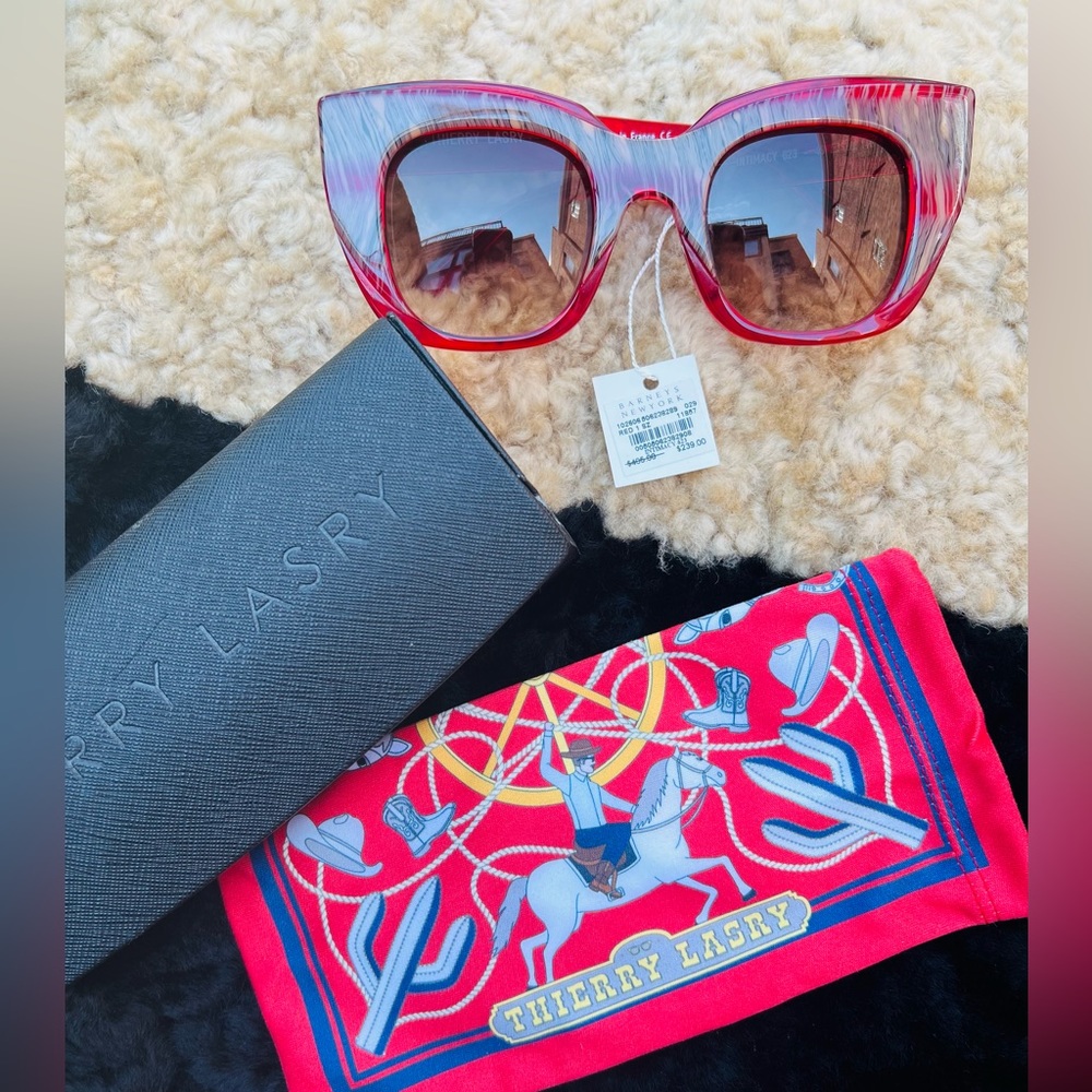Thierry Lasry Intimacy Red Cat-Eye Sunglasses $485 Brand New!